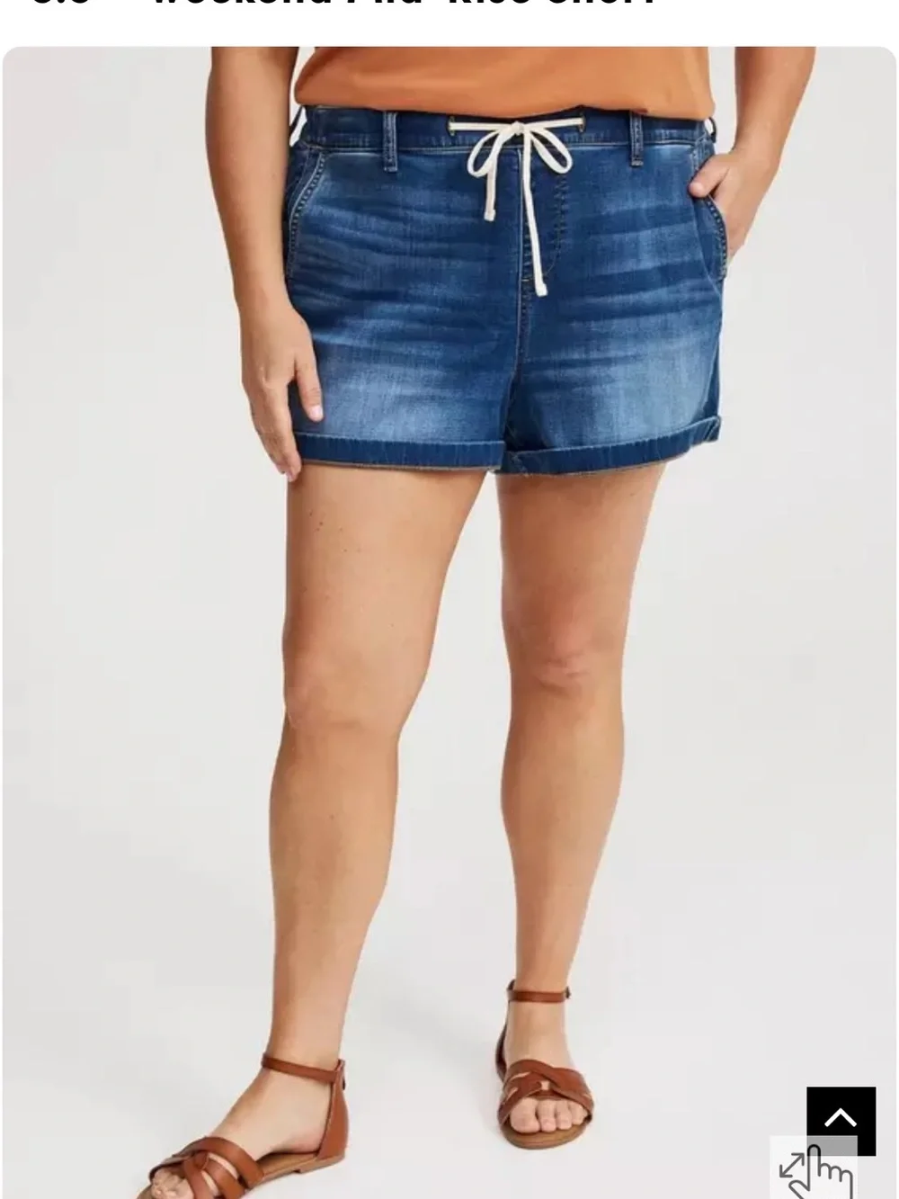 torrid Blue Denim Drawstring Jean Shorts